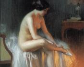 德尔菲恩 恩霍拉斯 : A nude by firelight